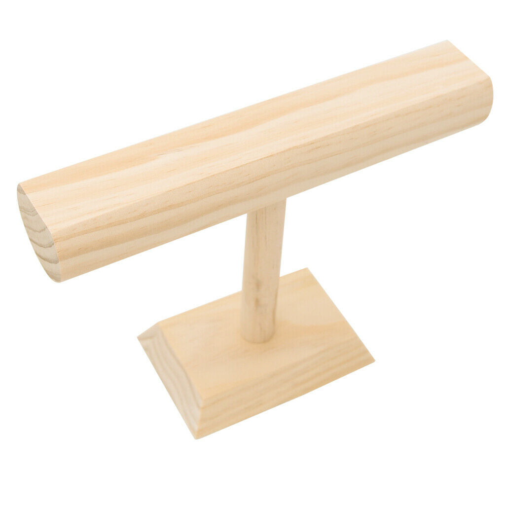 Wooden Jewelry Organizer Display Stand, Necklace Bracelet and Watch Holder