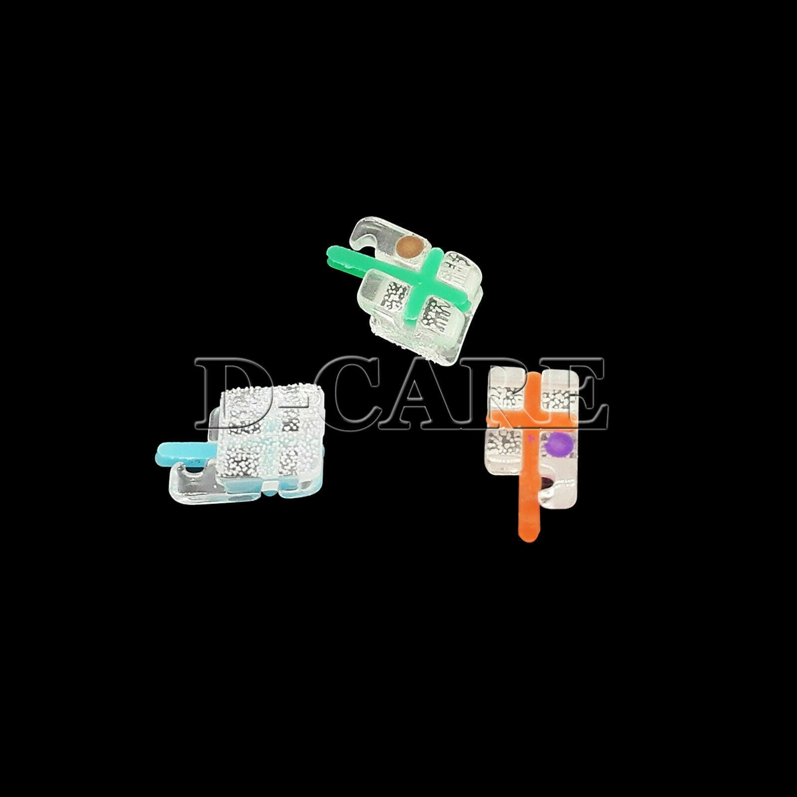 Dental Crystal Sapphire Orthodontic Brackets MBT .022 345Hooks Positioning DC