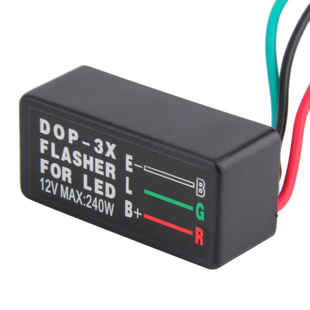 DC 12V 240W 3-Pin Turn Signal Flasher Relay For Motorcycle ATV Lamp LED Light