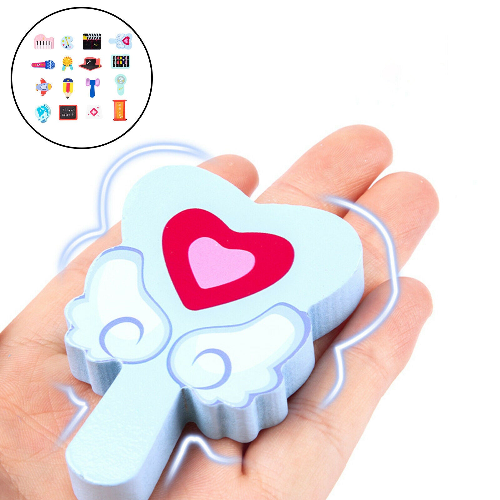 Wooden Toys Promotes Learning Ability Kids Pretend Play Multi Shapes Props