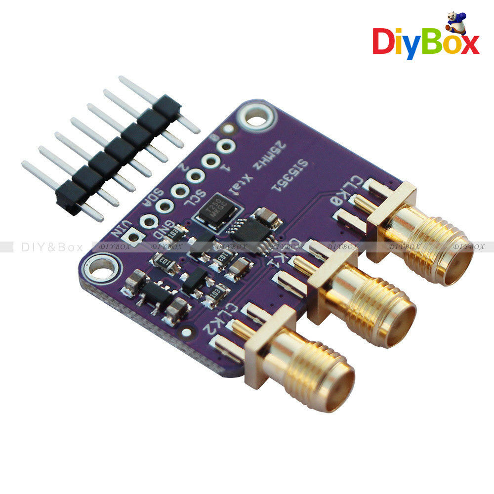 25MHZ Si5351A I2C Clock Generator Breakout Board 8KHz to 160MHz for Arduino