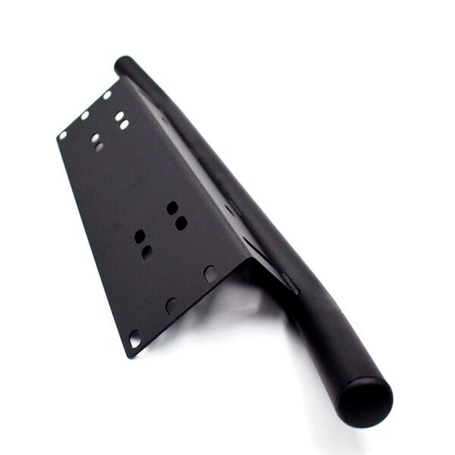 Black Duty Offroad Bumper License Plate Mounting Bracket LED Fog Light