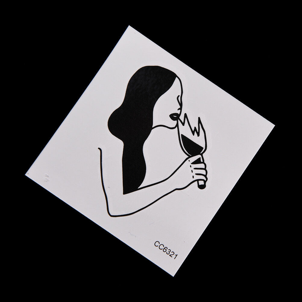 1XMakeup Drinking Women Tattoo Arm Body Art Waterproof Temporary Tattoo Stick-BD