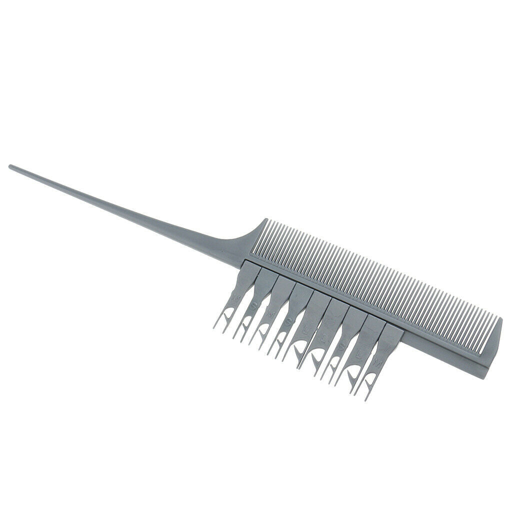 2Pcs Salon Barber Hair Dyeing Color Combs Tapered Weaving Balayage Comb