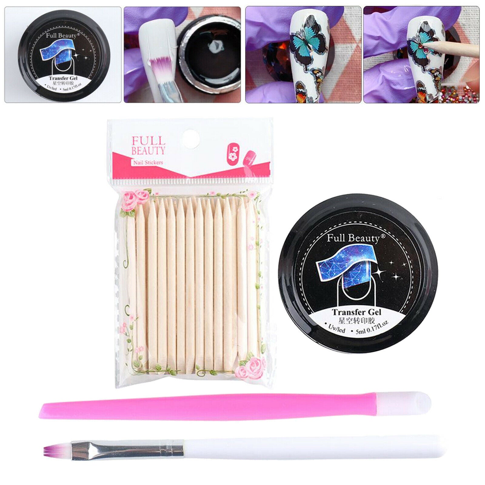 5ml Nail Art Foil Transfer Gel New Year UV LED Nail Art Design Adhesive Glue