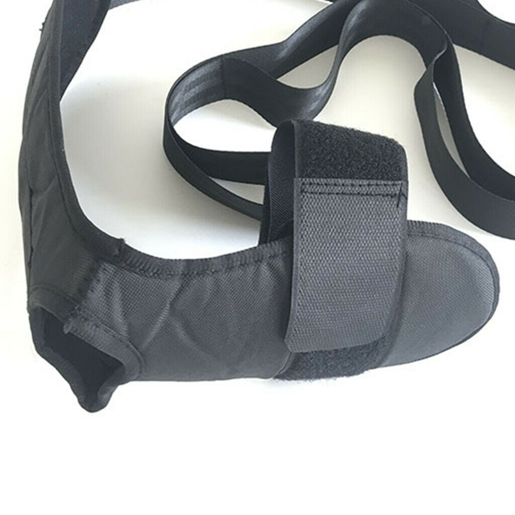 Durable Yoga Stretching Band Yoga Pilates Stretch Belt Exercising Legs Black