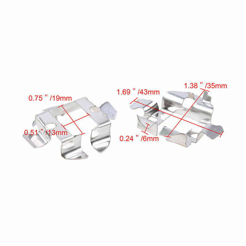 2X Sliver H7 HID Bulb Socket Holder Adapter Base Retainer Clips for Audi A6