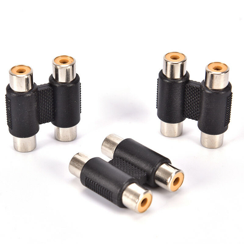 Double 2 x RCA Phono Coupler Female to Female Audio Video Connector Adapt.l8