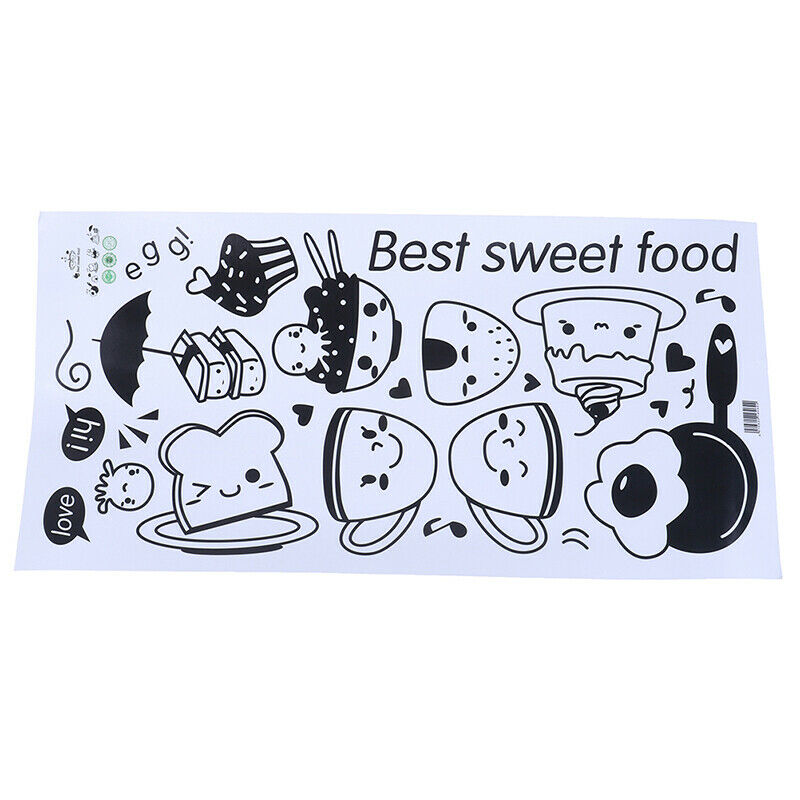 Fridge Coffee Stickers Removable Wall Stickers Room Wall Kitchen Stick .l8