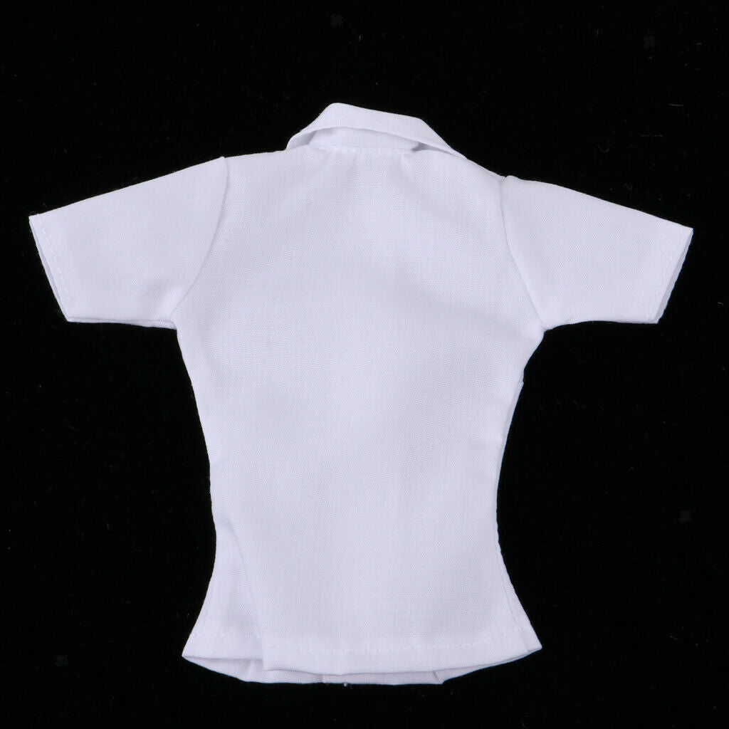 1:6 Women White Shirt Summer Clothes for DML TTL Soldier Dress up Accessory