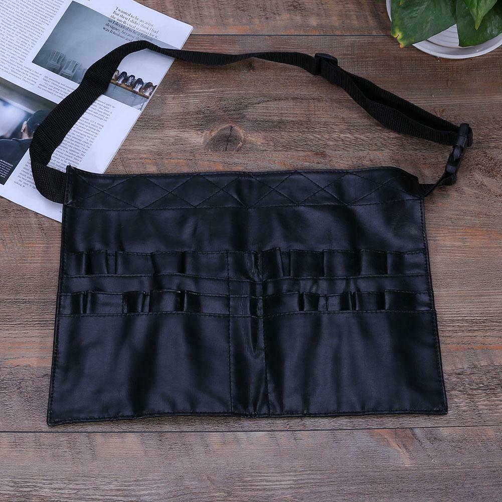 Makeup-brush Bag Black Apron Belt Professional PVC Makeup Tool Case Bag @