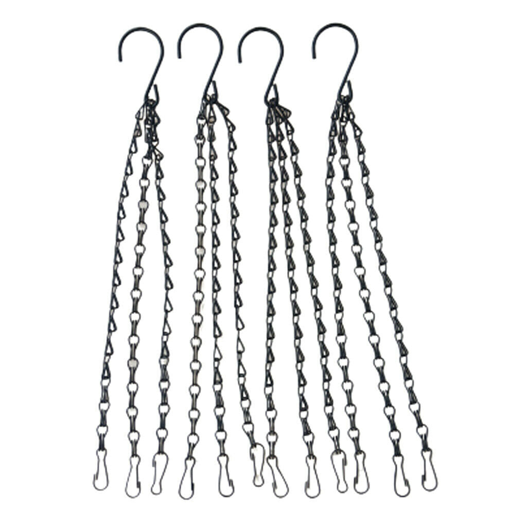 4pcs 16'' 3 Point Flowerpot Hanging Chain Hooks Wind Chimes Hanging Hook