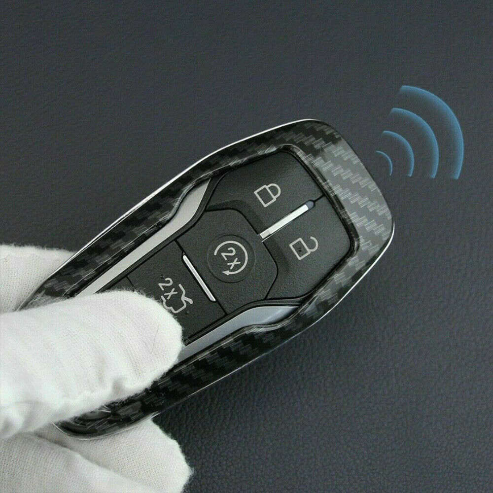 Carbon Fiber Hard Smart Key Cover For Ford Lincoln Accessories Chain Case Holder