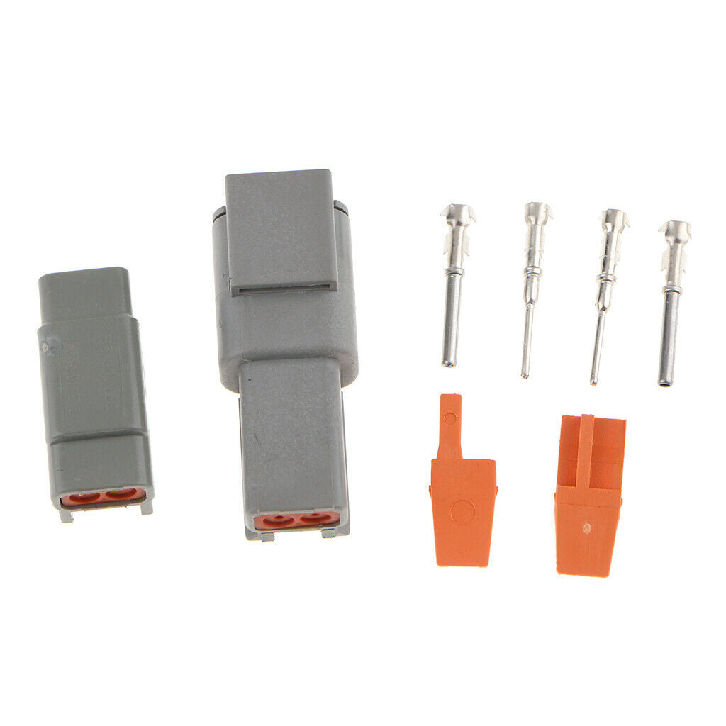 1 Set 20A Waterproof 2Pins Sealed Electrical Wire Connector Plug Terminals
