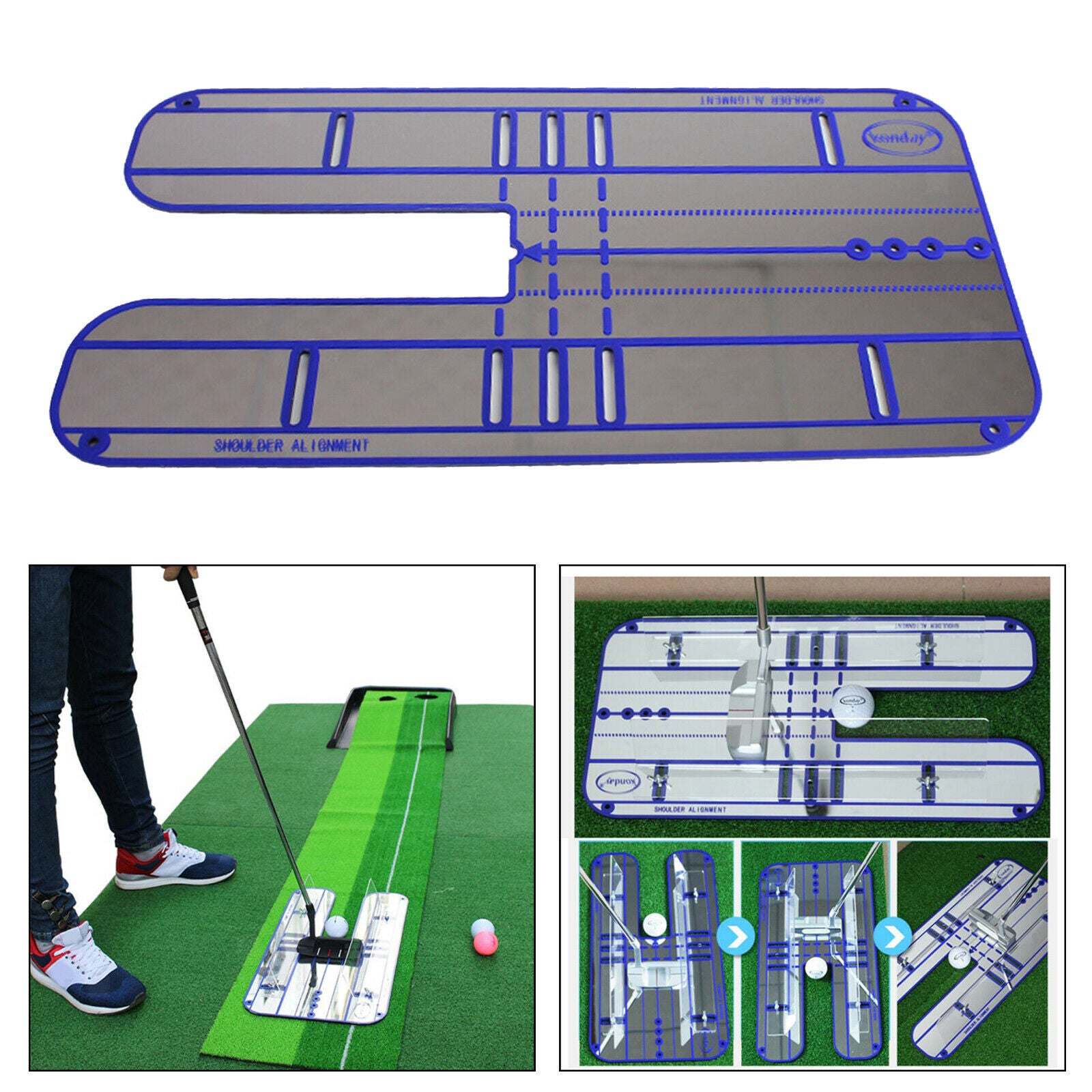 Golf Putting Mirror 17.95" x 9.25" Trainer Swing Line Trainer Eye Supplies