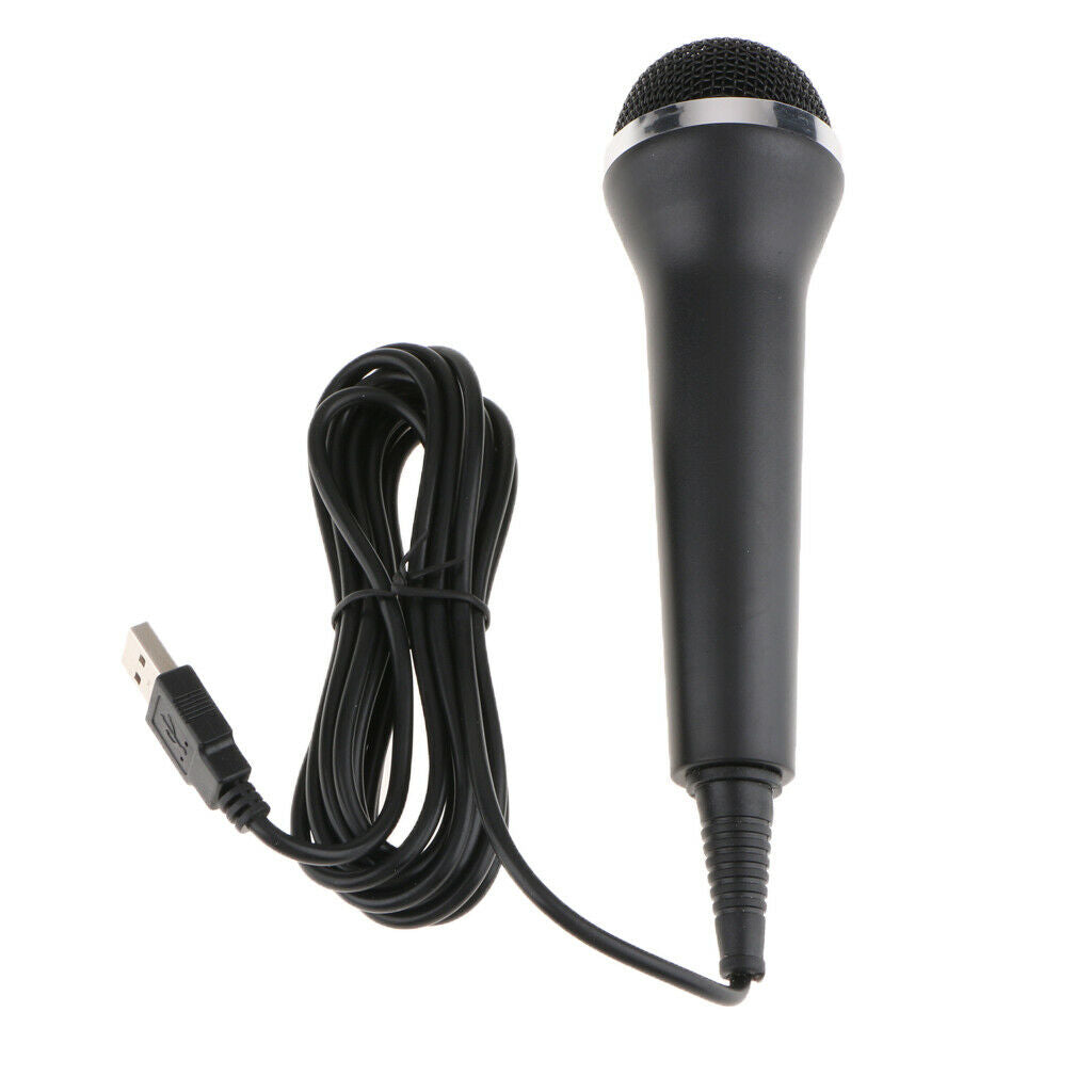 2.5 Meters Long Rock Band USB Wired Black Microphone for   Black