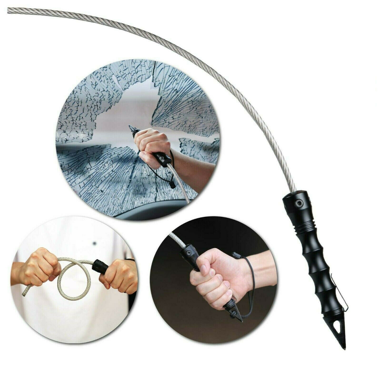 Whip Hardened Steel Window Breaker Car Crash Emergency Escape Car Tool Kits