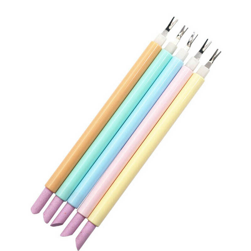 2 in 1 acrylic nail cuticle pusher finger dead skin remover nail scissors B.i Kt