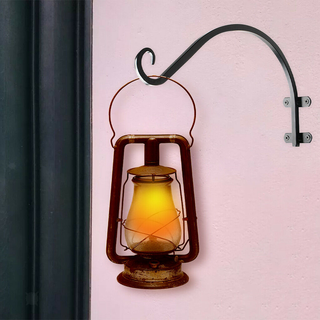 2-pack Hanging Plant Bracket Hangers Hooks Garden Rust-Resistant S-shaped