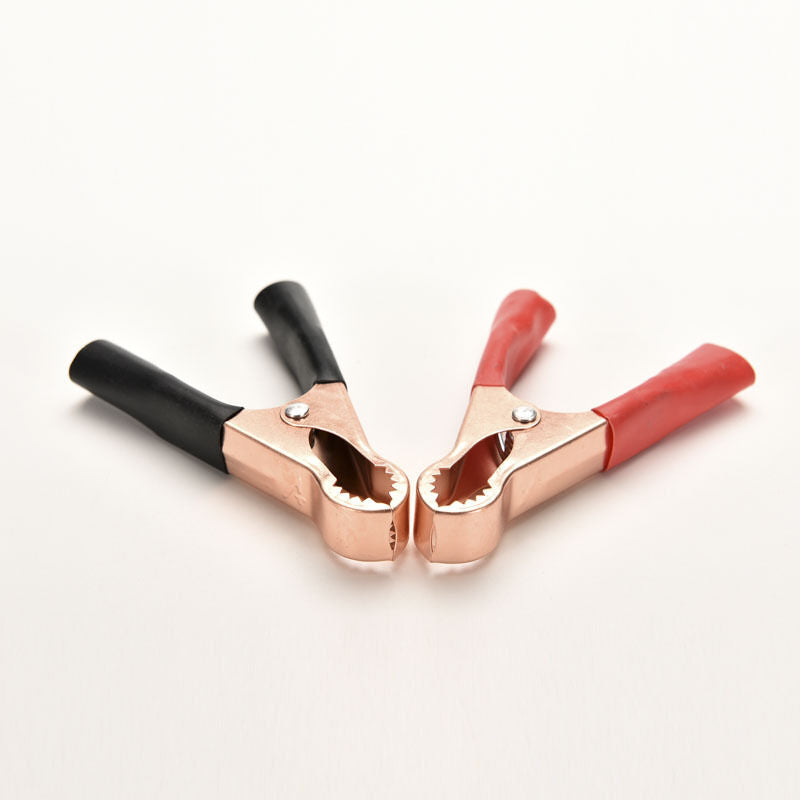 4XRed&Black Car Battery Test Lead Clips Crocodile Alligator Clamps 50A 80m.l8