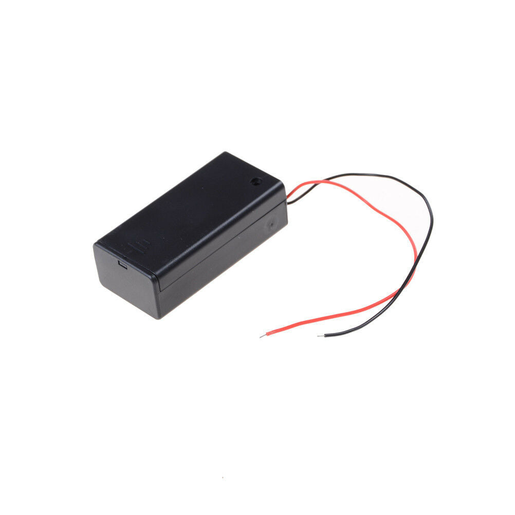 2Pcs New 9V Battery Holder with ON/OFF Switch 9 volt Box Pack Power Toggl .l8