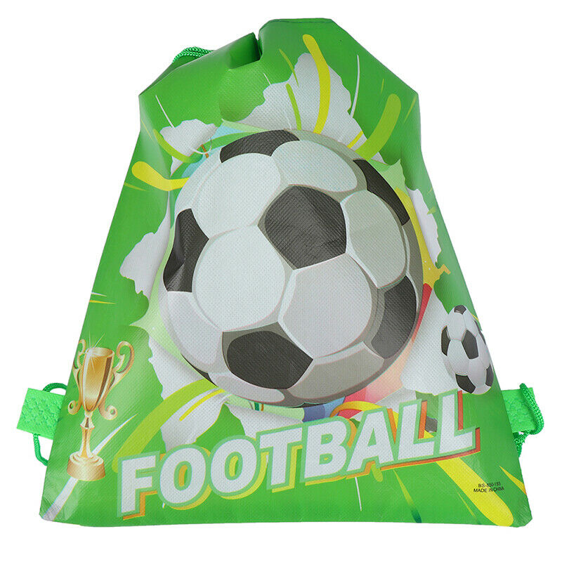 Football non-woven drawstring bag backpack kids travel school decor gift bagBDA
