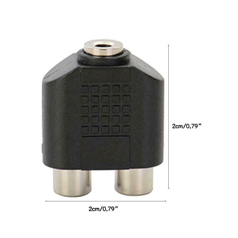 3.5mm Female To 2RCA Female Red And White Dual-channel Audio Conversion Plug 2Pc
