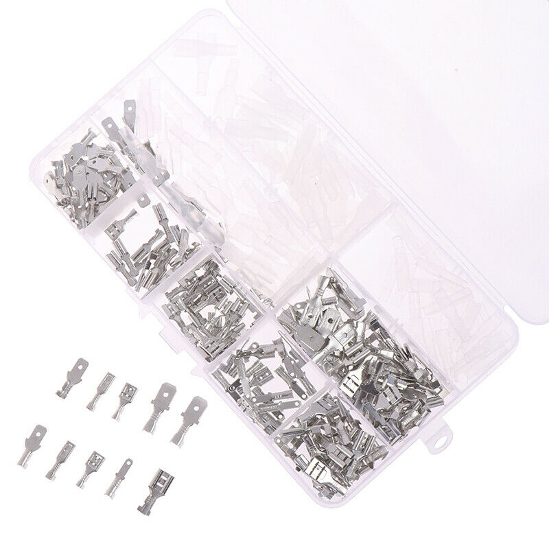 270Pcs Car Spade Connector Wire Crimp Terminal Block With Insulating Sleeve BDD