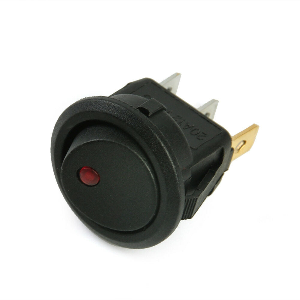 Lots 4x Waterproof ON/OFF Car 12V Round Rocker Dot Boat LED Light Toggle Switch