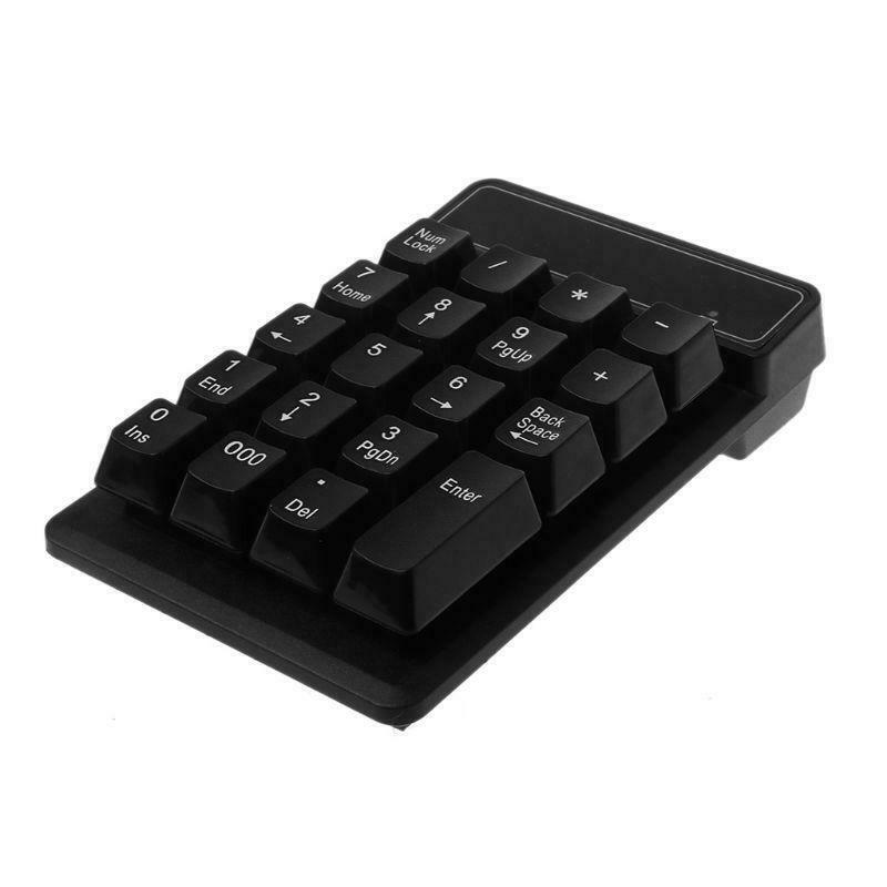 2.4GHz Mini USB Wireless Numeric Keypad 19 Keys Number Pad Numpad Receiver for