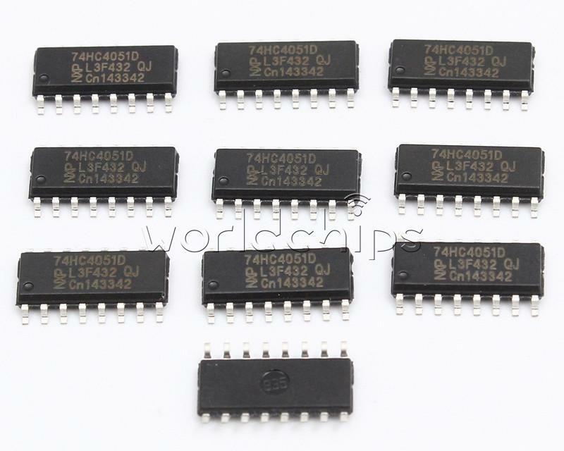 10PCS 74HC4051D SOP-16 74HC4051 Integrated Circuit IC New