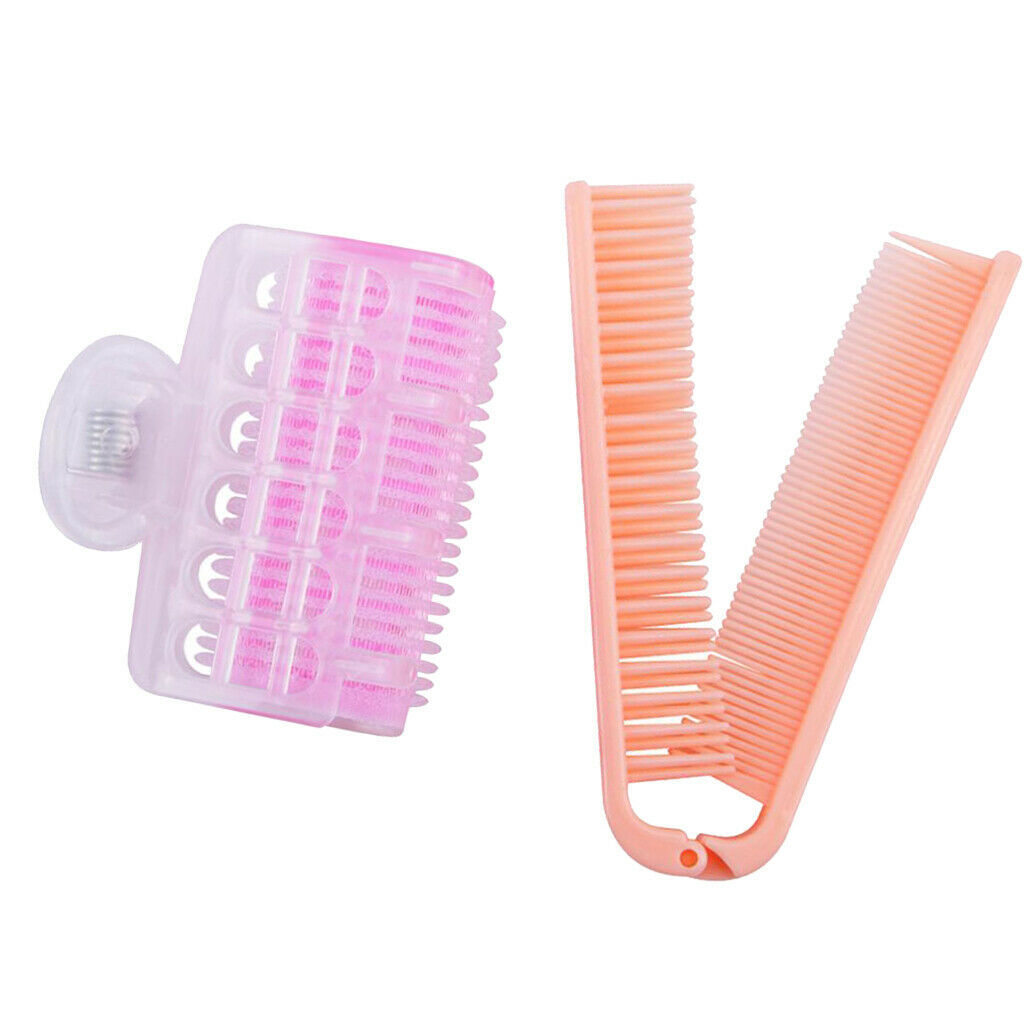 Hairdressing Tools Set Hair Straightener Comb+Hair Roller Curler+Roller Clip