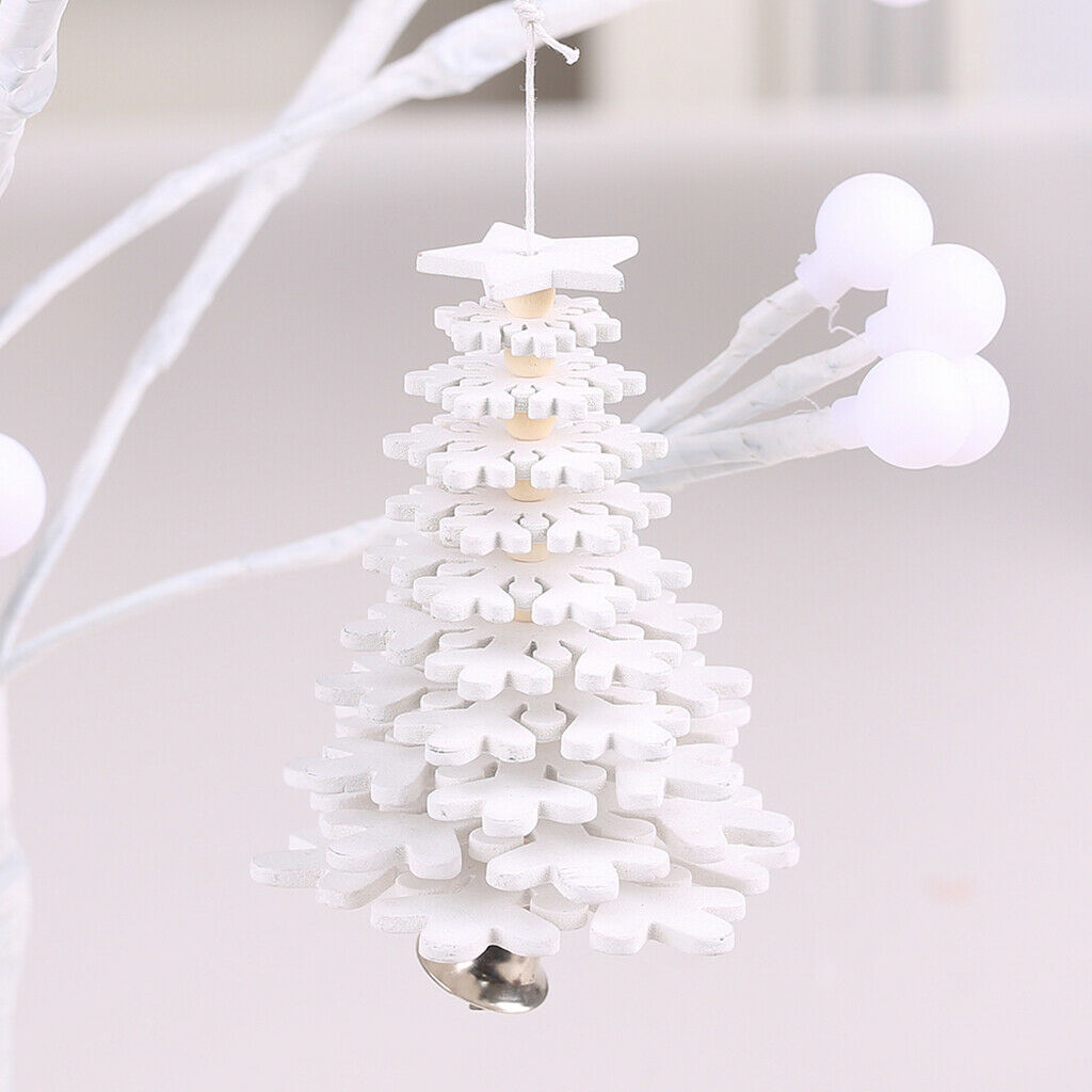 Christmas Tree Hanging Ornament Holiday Tree DIY Crafts Snowflake_White