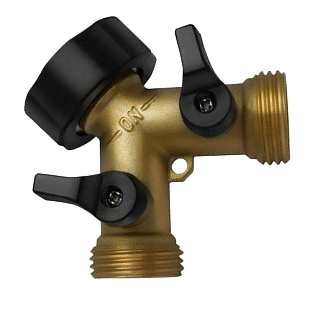 Watering Equipment 3/4 Inch Heavy Duty Brass Garden Hose Splitter Y Valve 2 Way