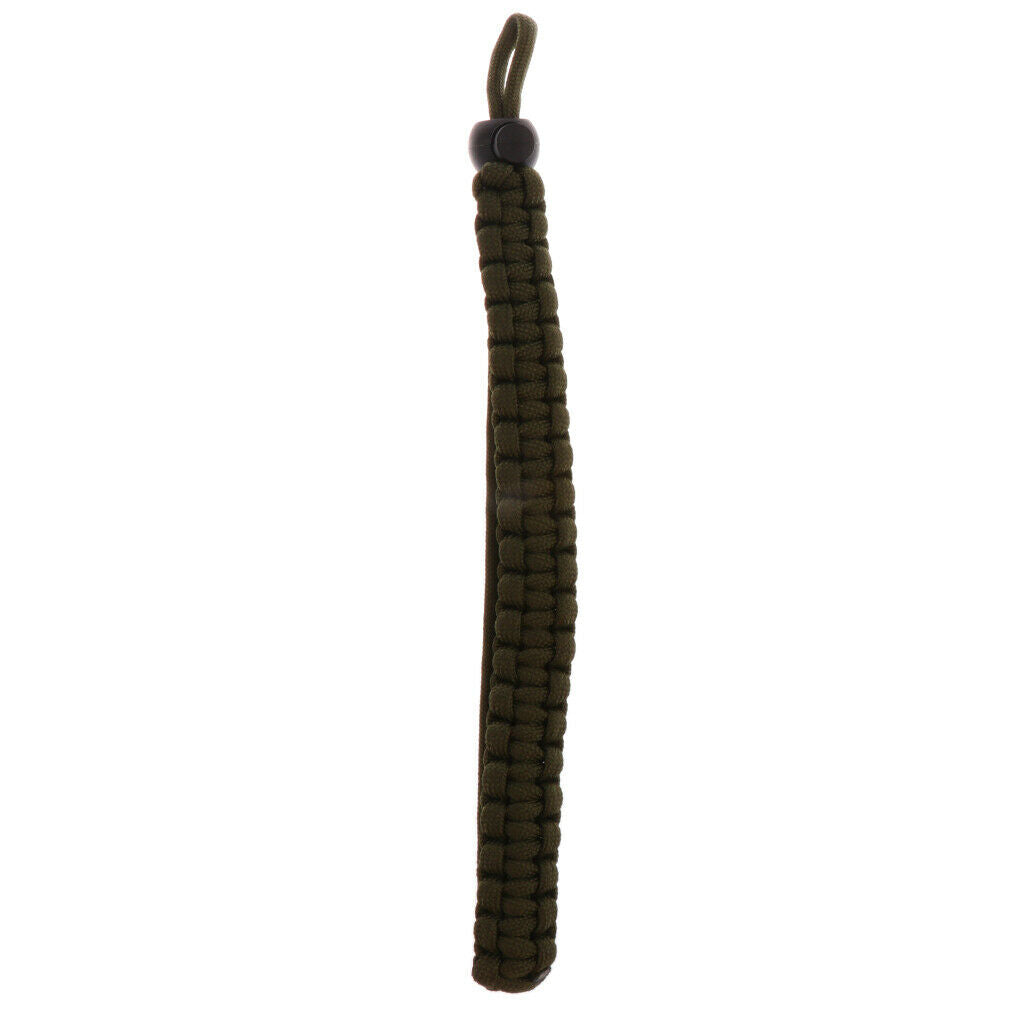 Braided Paracord Adjustable Camera Wrist Strap/ Bracelet Army Green