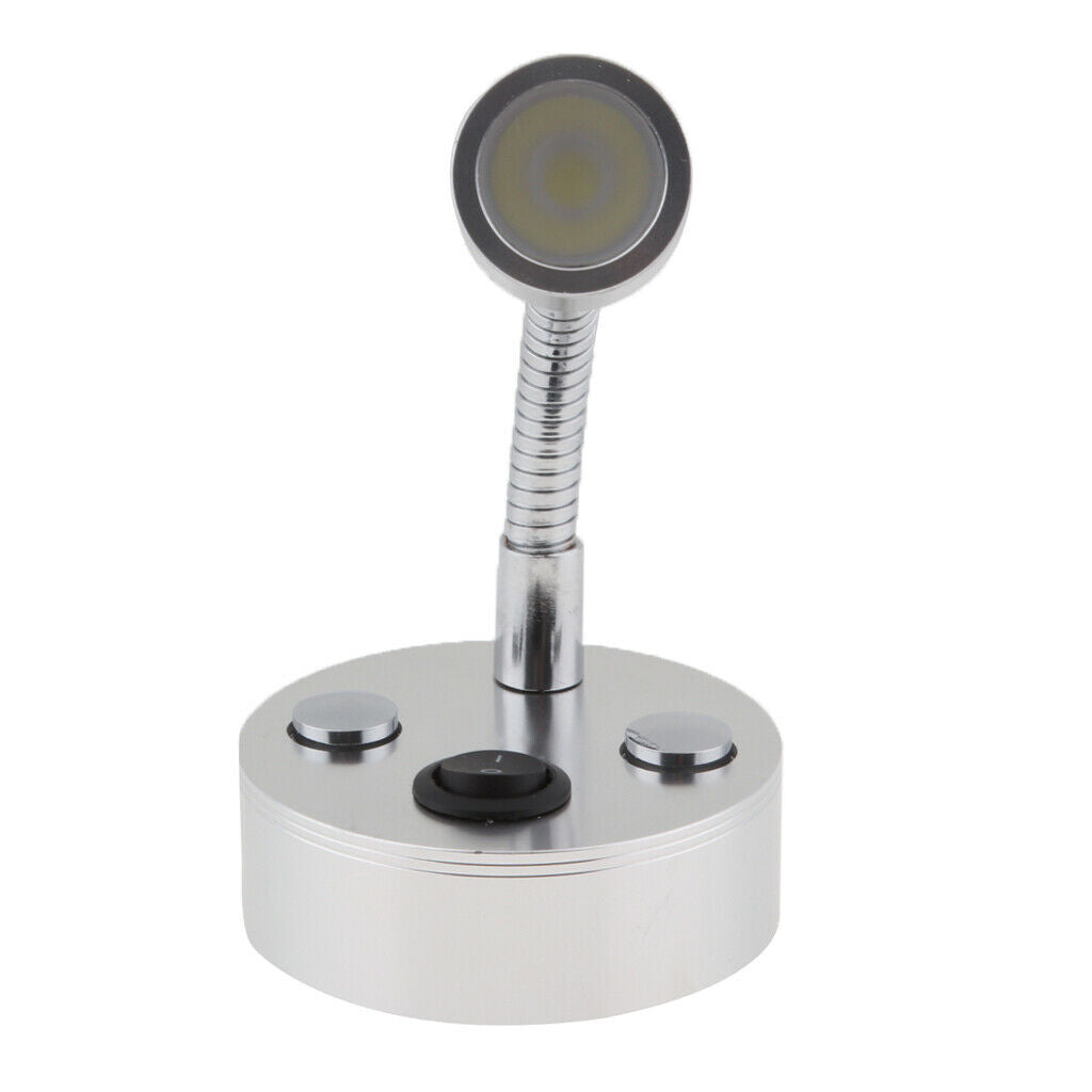 2Pcs RV Boat LED Reading Lamp Flexible Gooseneck Interior Light 12V 1W