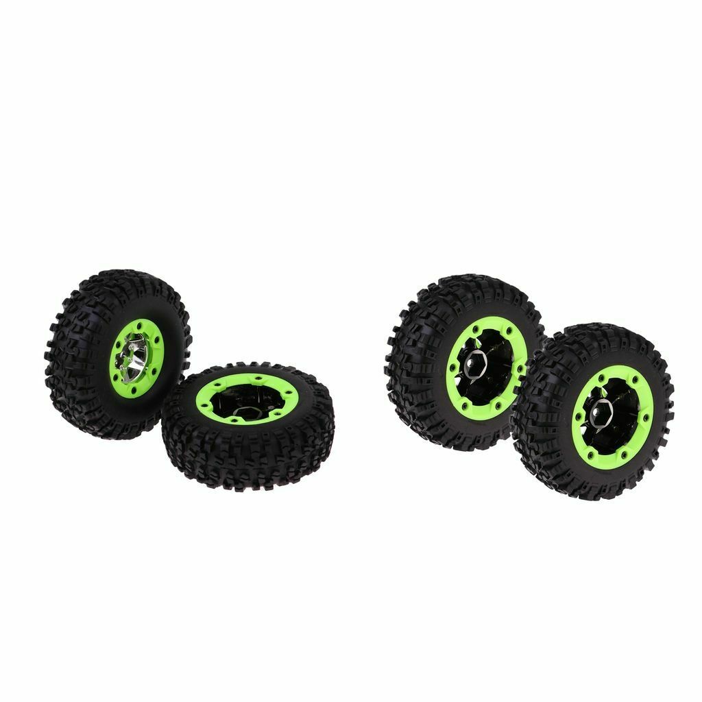 4pcs Black Rubber Tire Tyres with Wheel Rims for WLtoys 12428 1/12 RC Buggy