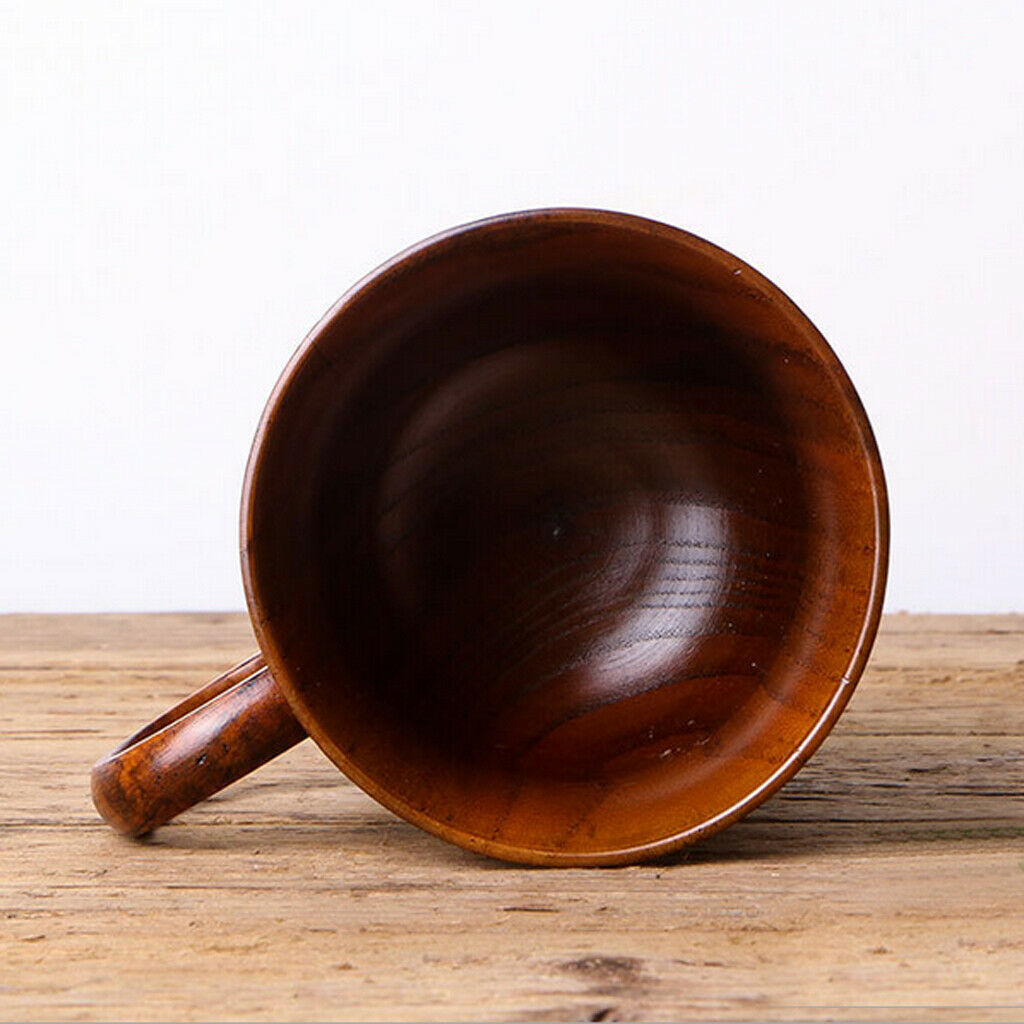 Wood Cup Mug Drink Tankard for Camping Picnic Home Office Party Decoration
