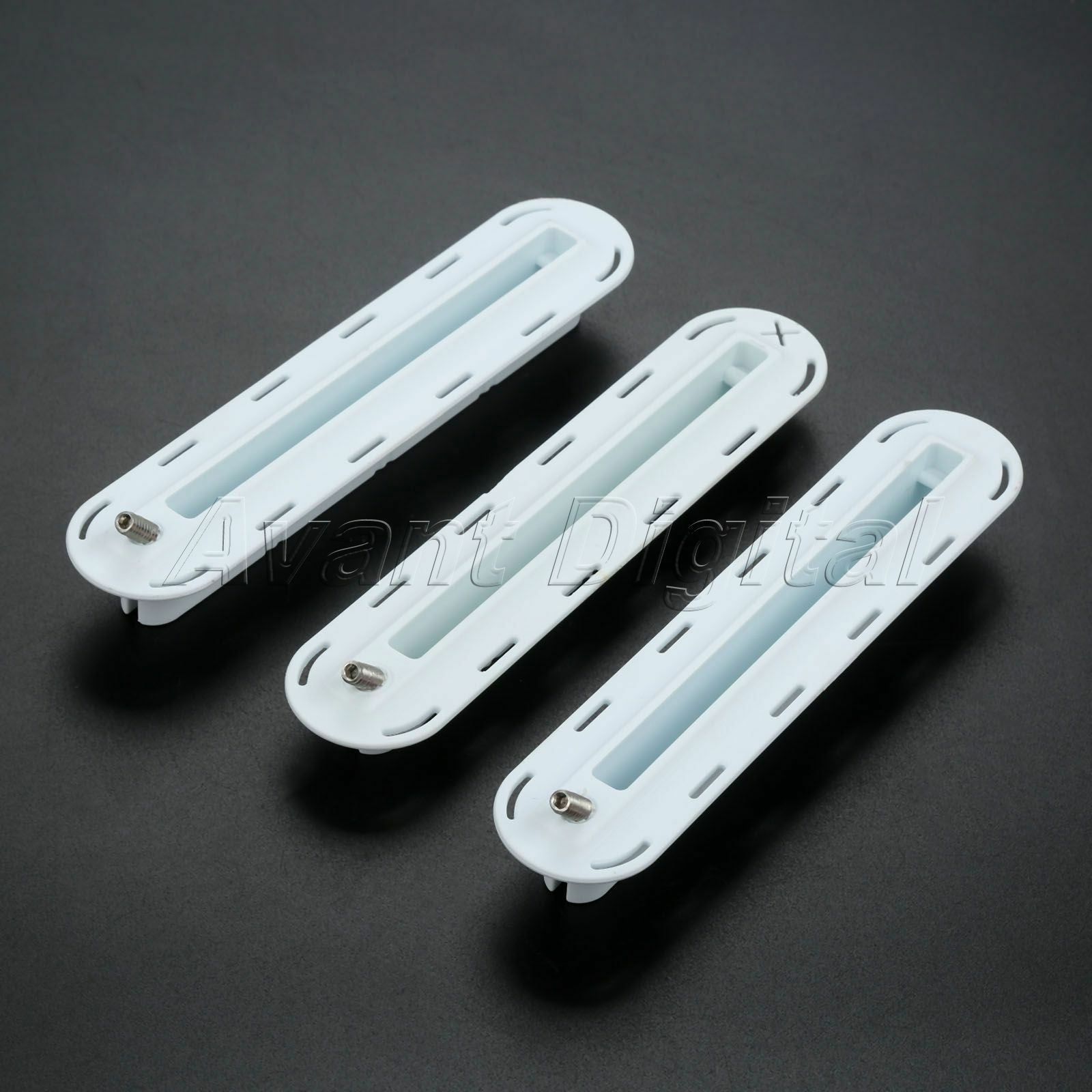 1set White Durable Surfboard Tri Fins Box Surfboard Fins Plugs for Future White