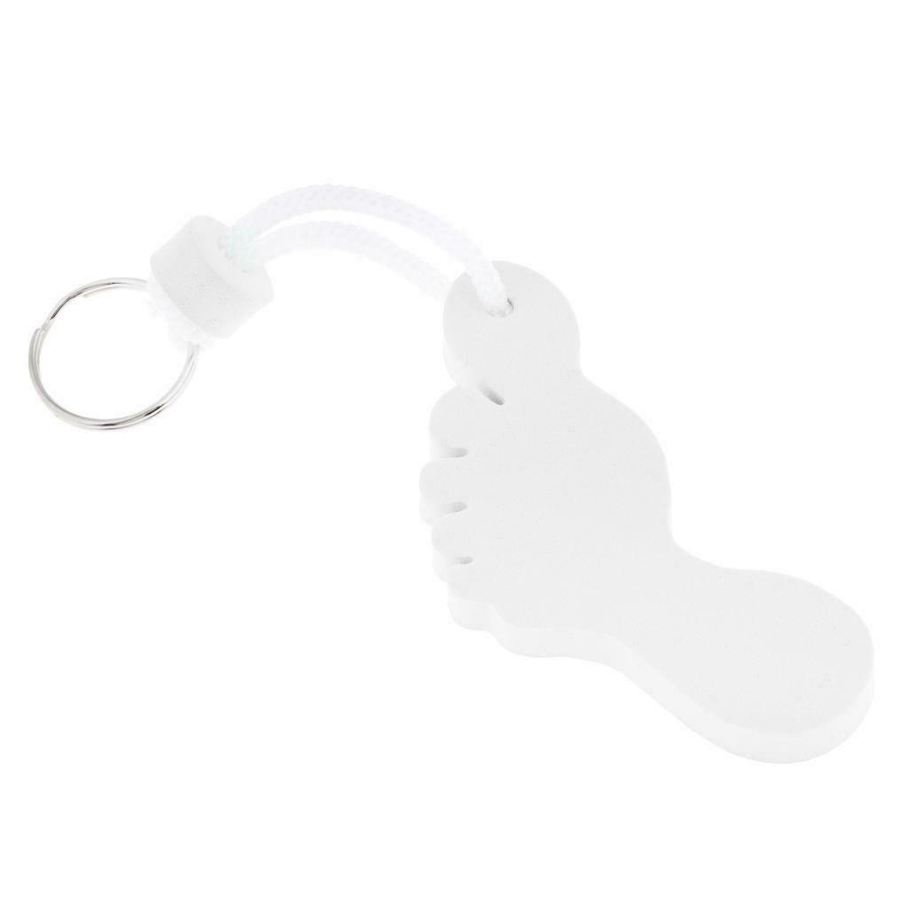 5X Foot Shaped Foam Safety Floating Keyring for Boating Yachting Sailing White
