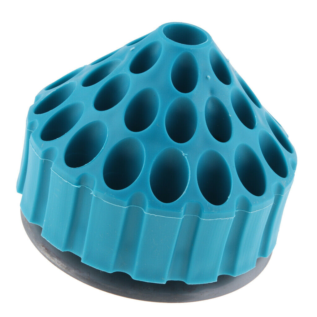 Multifunctional Blue Plastic Round Shape Drill Bit Storage Case Stand Holder