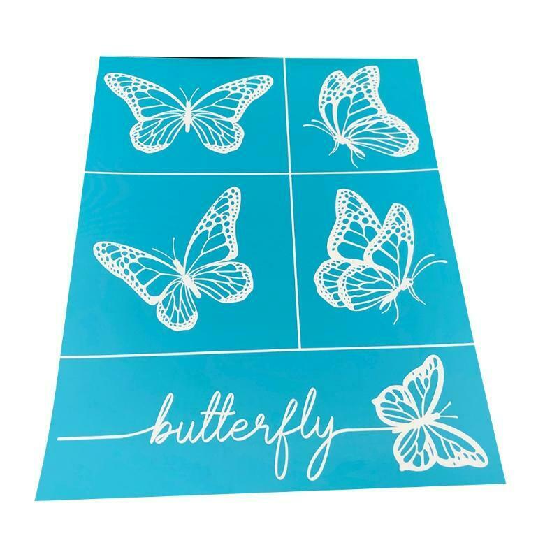 Butterfly Self-Adhesive Silk Screen Printing Stencil for Painting on Wood DIY