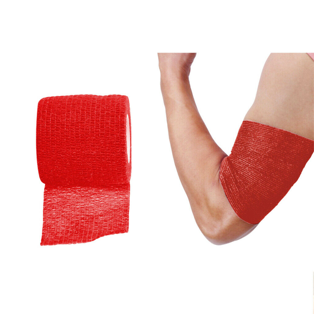 2 Roll Red Self Adhesive Grip Comfort Wrap Cover Tattoo Handle Bandage