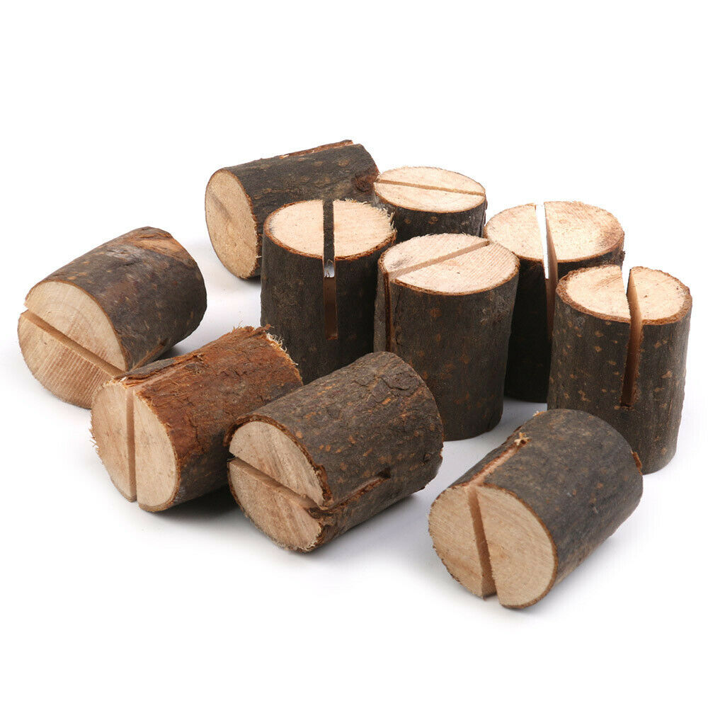 30Set Wooden Log Holder Table Number Rustic Birthday Party Baby Showers