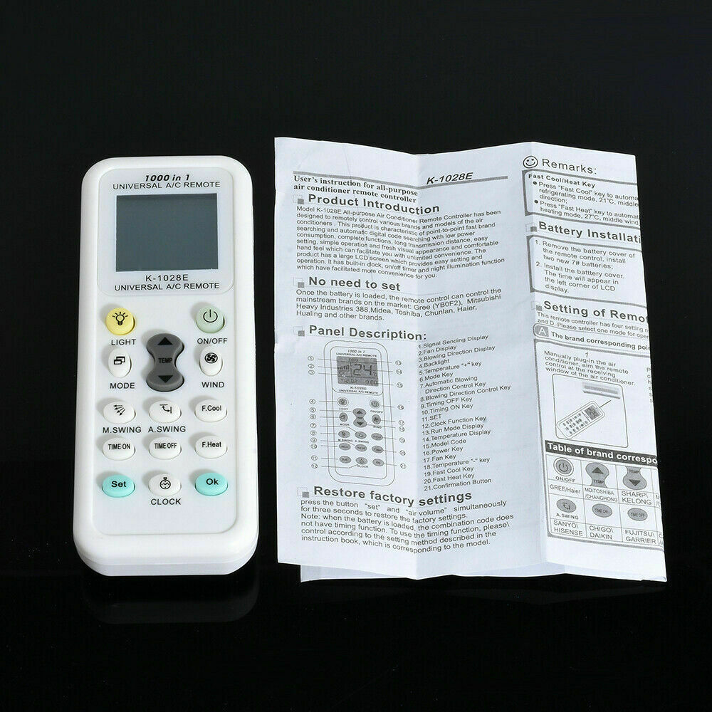 Universal HW-1028E LCD A C Muli Remote Control RC for Air  Conditioner~