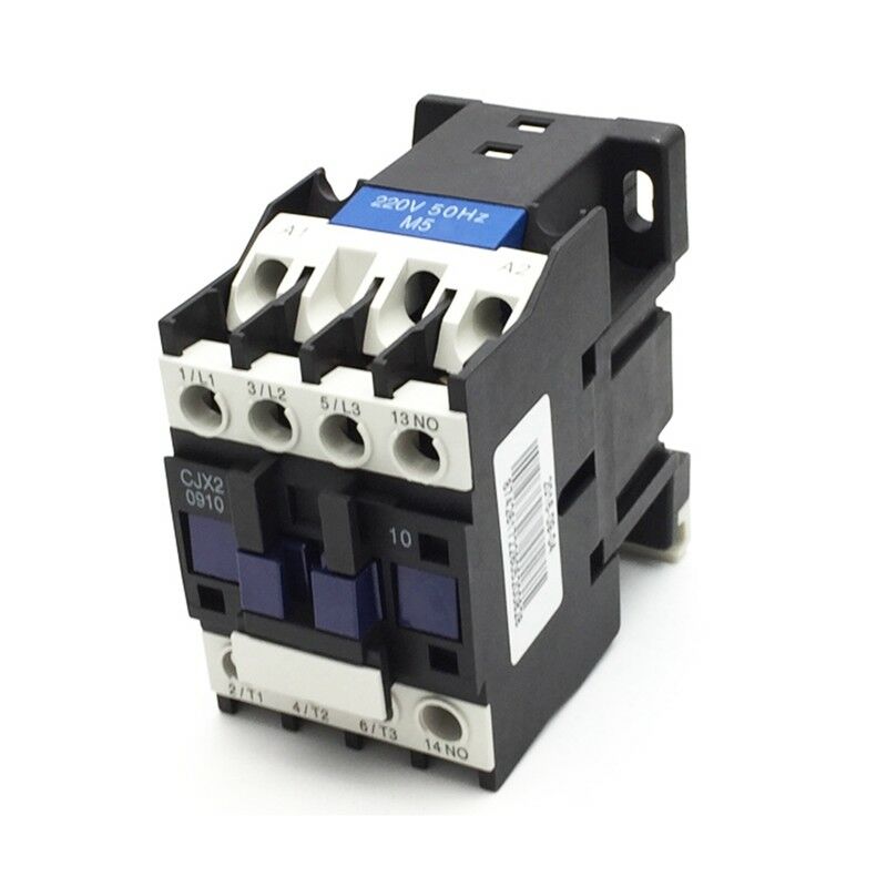 1PCS Electric Power AC Contactor 35mm DIN Rail Mounting AC-3 4KW 9A 3P+NO 220 V