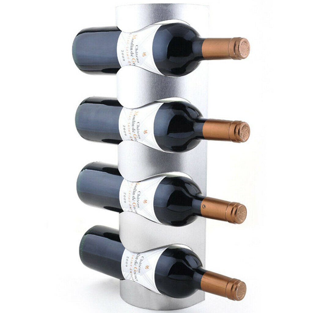 Stainless Steel Wine Holders Bottle Holder Wine Dispaly Rack 4-Bottle Holder