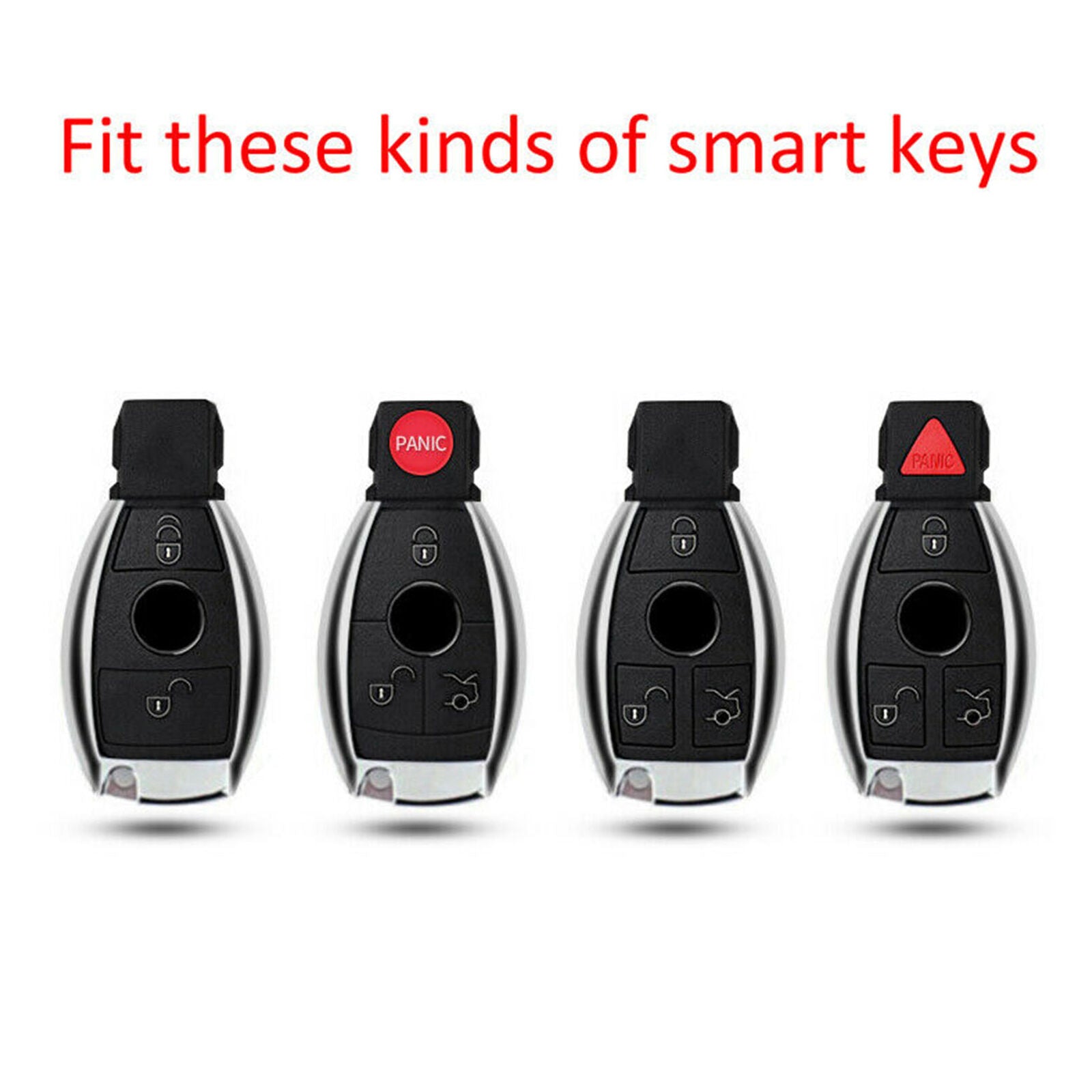 Car Key Fob Chain For Mercedes-Benz Accessories Keychain Ring Cover Case Black