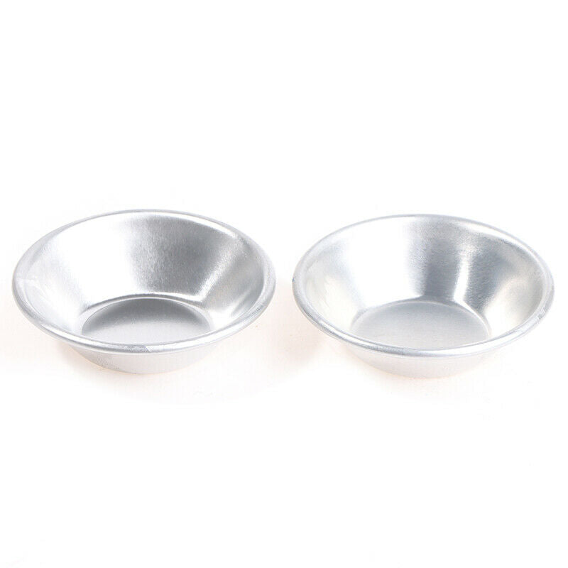 25Pcs Aluminum Alloy Egg Tart Molds Round Shape Cupcake Mini Pie Baking MoldsI7