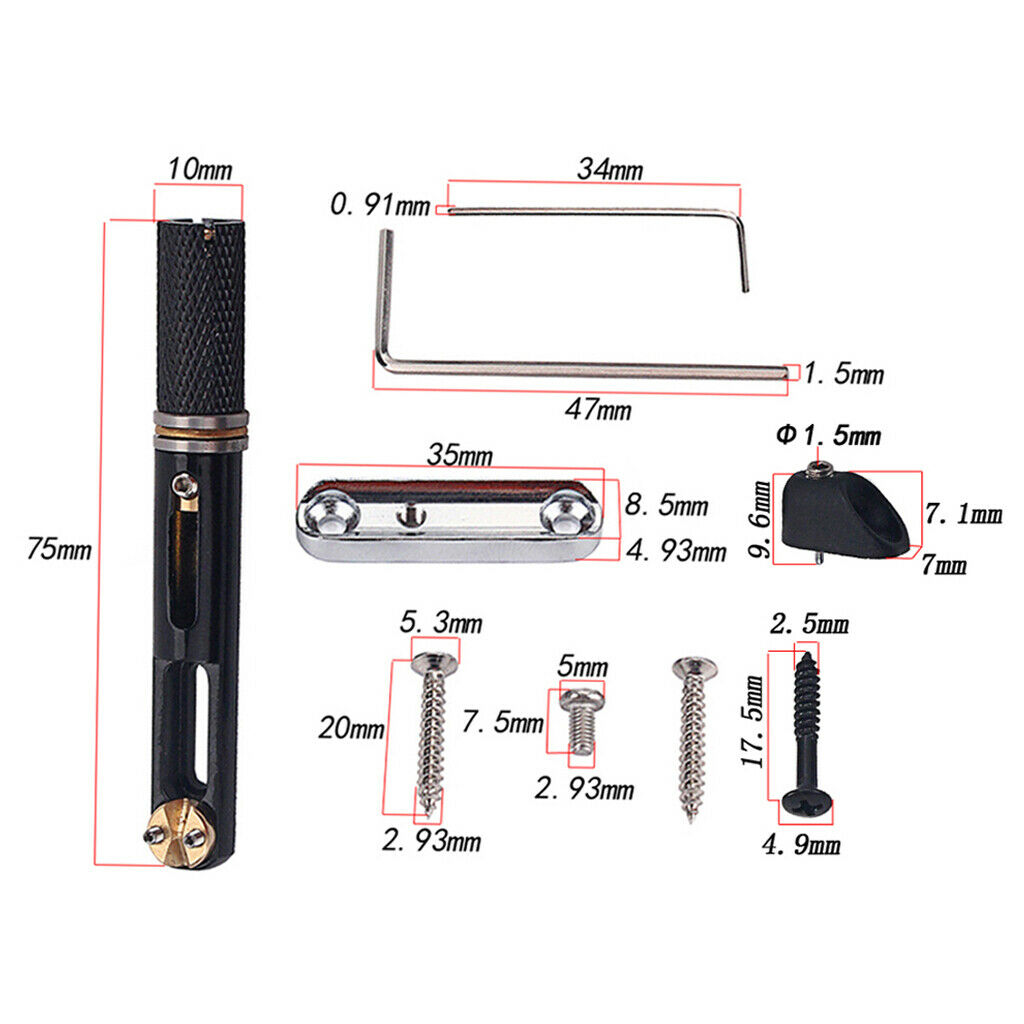 5 Strings E Guitar Bridge With Wrench Bridge Base Accessory Set